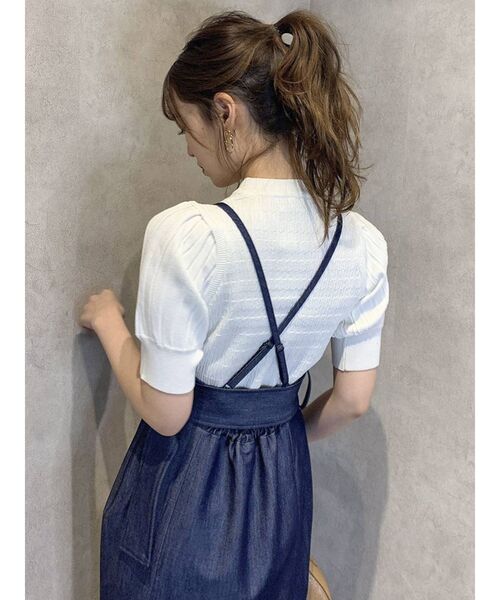 dazzlin（ダズリン）の「アメスリデザインリブニット（ニット/セーター・レディース・ブラック/パープル/オフホワイト/グリーン・FREE）」の21枚目の写真