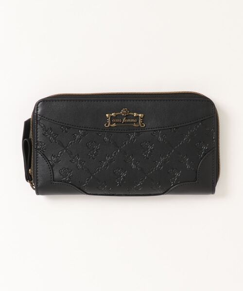 axes femme（アクシーズファム）の「型押しデザイン長財布（財布・レディース・ブラック/ベージュ・MEDIUM）」の6枚目の写真