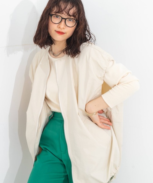 nemne store（ネンネストア）の「ナイロンジップベスト（ベスト・レディース・ブラック/アイボリー・フリー）」の2枚目の写真