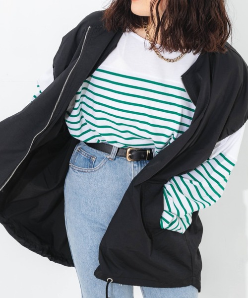 nemne store（ネンネストア）の「ナイロンジップベスト（ベスト・レディース・ブラック/アイボリー・フリー）」の3枚目の写真