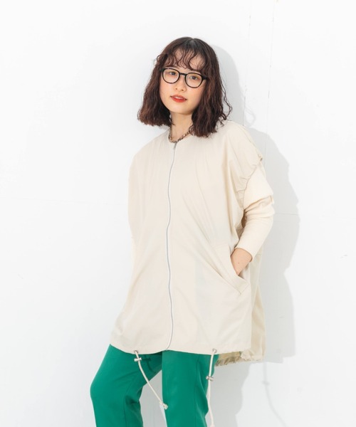 nemne store（ネンネストア）の「ナイロンジップベスト（ベスト・レディース・ブラック/アイボリー・フリー）」の18枚目の写真