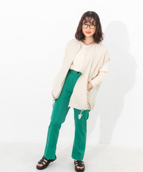 nemne store（ネンネストア）の「ナイロンジップベスト（ベスト・レディース・ブラック/アイボリー・フリー）」の19枚目の写真