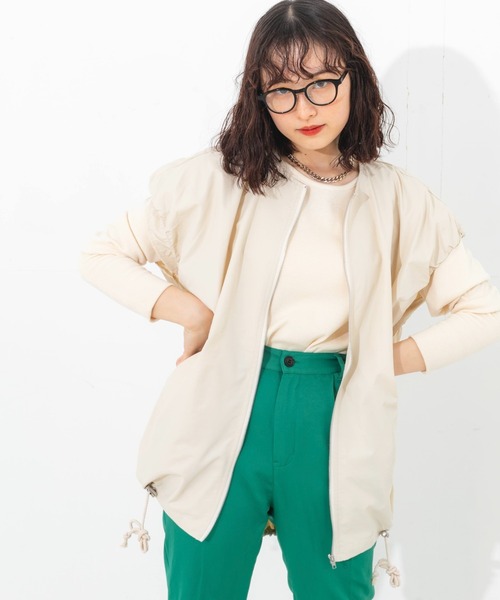 nemne store（ネンネストア）の「ナイロンジップベスト（ベスト・レディース・ブラック/アイボリー・フリー）」の15枚目の写真