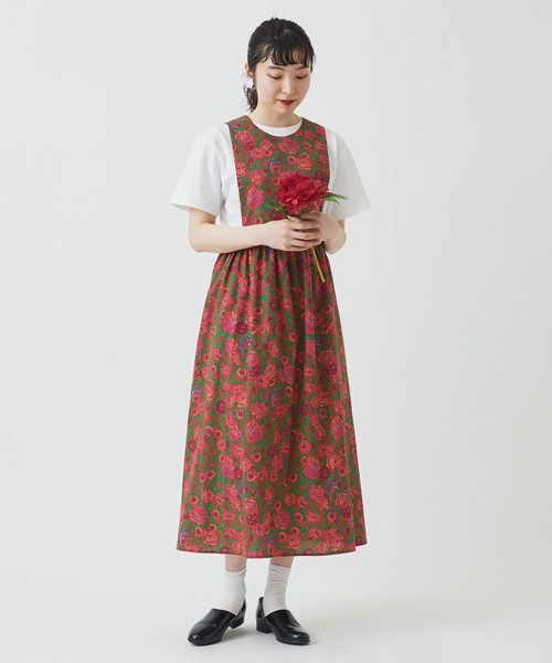 I am I in fact...（アイアムアイインファクト）の「虎華 TORA HANA  apron ワンピース（ワンピース・レディース・レッド/グリーン・FREE）」の22枚目の写真