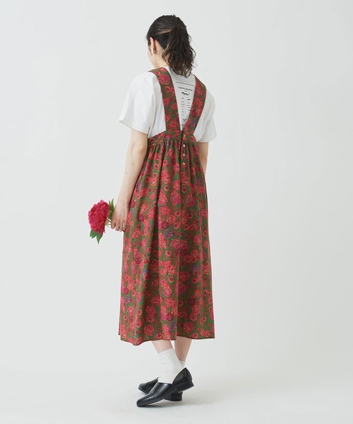 I am I in fact...（アイアムアイインファクト）の「虎華 TORA HANA  apron ワンピース（ワンピース・レディース・レッド/グリーン・FREE）」の9枚目の写真