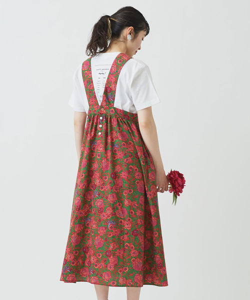 I am I in fact...（アイアムアイインファクト）の「虎華 TORA HANA  apron ワンピース（ワンピース・レディース・レッド/グリーン・FREE）」の3枚目の写真