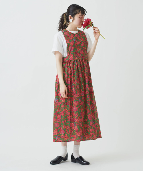 I am I in fact...（アイアムアイインファクト）の「虎華 TORA HANA  apron ワンピース（ワンピース・レディース・レッド/グリーン・FREE）」の17枚目の写真
