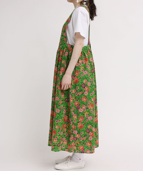 I am I in fact...（アイアムアイインファクト）の「虎華 TORA HANA  apron ワンピース（ワンピース・レディース・レッド/グリーン・FREE）」の14枚目の写真