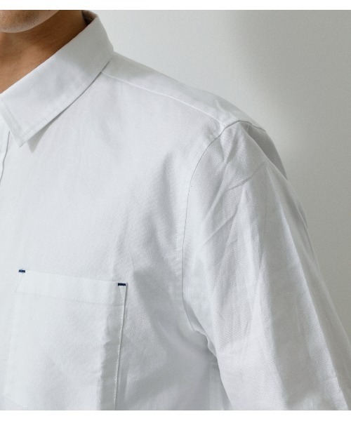 AZUL by moussy（アズールバイマウジー）の「OXFORD BASIC SHIRTS/オックスフォードベーシックシャツ（シャツ/ブラウス・メンズ・ホワイト/カーキ/ブルー・LARGE/MEDIUM/SMALL）」の10枚目の写真