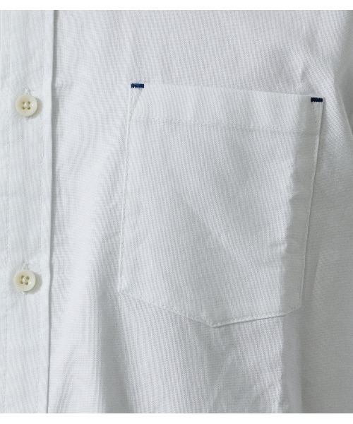 AZUL by moussy（アズールバイマウジー）の「OXFORD BASIC SHIRTS/オックスフォードベーシックシャツ（シャツ/ブラウス・メンズ・ホワイト/カーキ/ブルー・LARGE/MEDIUM/SMALL）」の11枚目の写真