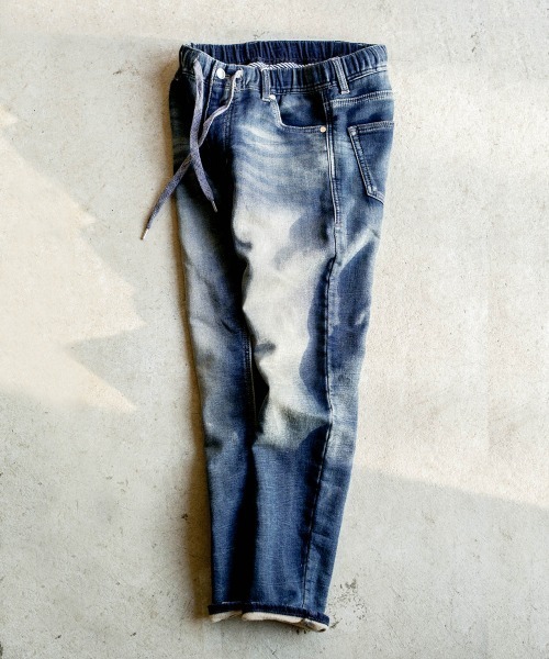 oblekt（オブレクト）の「LADYS COMFY DENIM（デニムパンツ・レディース・ホワイト/ライトブルー/ブラック/グレー/ダークインディゴブルー/ブルー/ネイビー・MEDIUM/LARGE/SMALL/X-SMALL）」の5枚目の写真