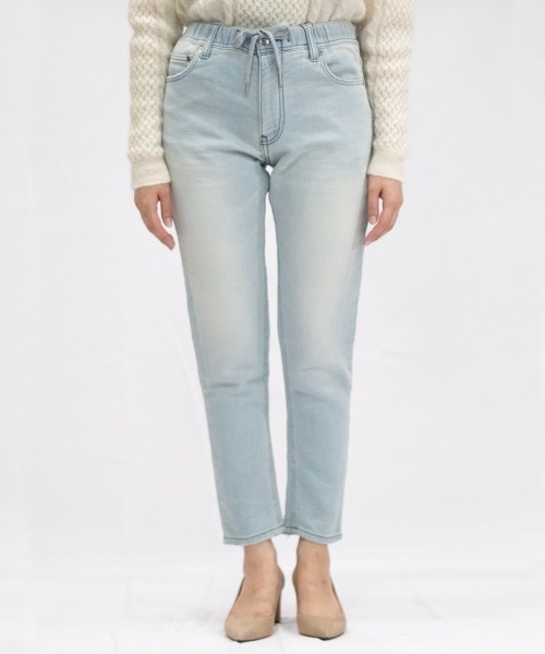 oblekt（オブレクト）の「LADYS COMFY DENIM（デニムパンツ・レディース・ホワイト/ライトブルー/ブラック/グレー/ダークインディゴブルー/ブルー/ネイビー・MEDIUM/LARGE/SMALL/X-SMALL）」の18枚目の写真