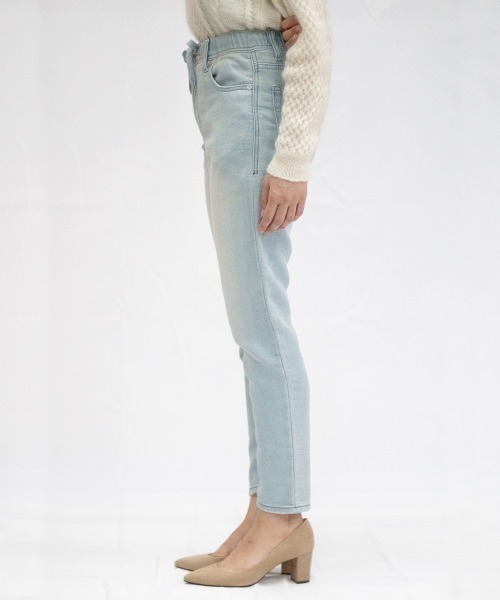 oblekt（オブレクト）の「LADYS COMFY DENIM（デニムパンツ・レディース・ホワイト/ライトブルー/ブラック/グレー/ダークインディゴブルー/ブルー/ネイビー・MEDIUM/LARGE/SMALL/X-SMALL）」の19枚目の写真