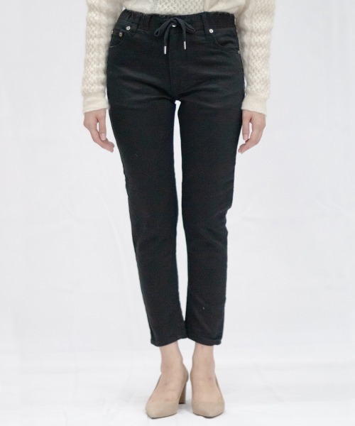 oblekt（オブレクト）の「LADYS COMFY DENIM（デニムパンツ・レディース・ホワイト/ライトブルー/ブラック/グレー/ダークインディゴブルー/ブルー/ネイビー・MEDIUM/LARGE/SMALL/X-SMALL）」の21枚目の写真