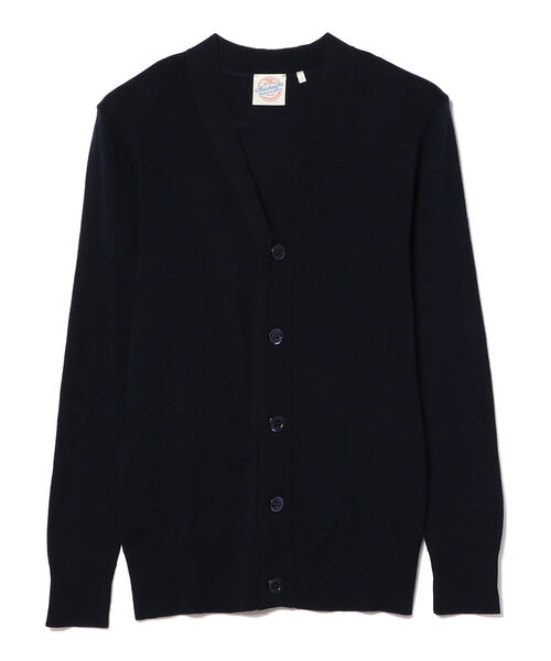 BEAMS F（ビームスエフ）の「AIME TRICOT by MAUCHAUFFEE / Vネック カーディガン（カーディガン/ボレロ・メンズ・ブラック/ネイビー・1/2/3）」の2枚目の写真