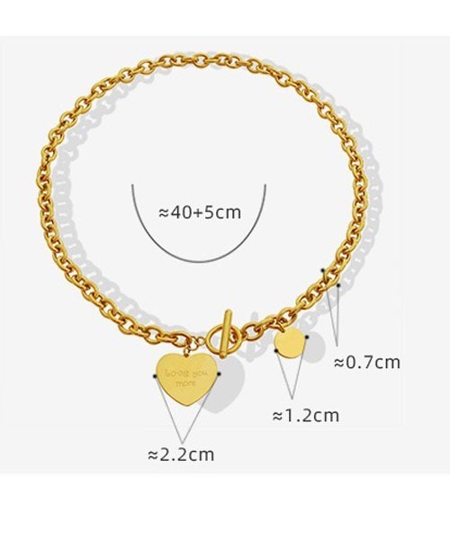 gossip！ロサンゼルス（ゴシップロサンゼルス）の「メタルチェーン　ハートネックレス（ネックレス・レディース・シルバー/ゴールド・FREE）」の5枚目の写真