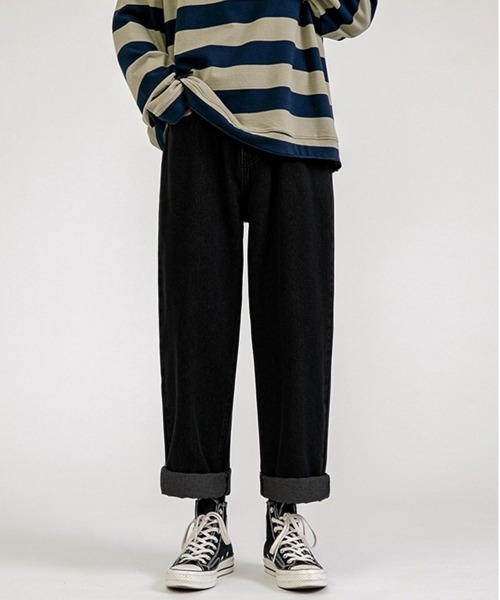 NEW GENTLEMAN（ニュージェントルマン）の「ルーズストレート セミワイドデニムパンツ（デニムパンツ・メンズ・ブラック/グレー/サックスブルー/インディゴブルー/ブルー系その他・S/M/L）」の7枚目の写真