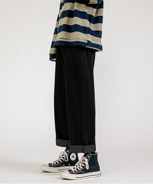 NEW GENTLEMAN（ニュージェントルマン）の「ルーズストレート セミワイドデニムパンツ（デニムパンツ・メンズ・ブラック/グレー/サックスブルー/インディゴブルー/ブルー系その他・S/M/L）」の8枚目の写真