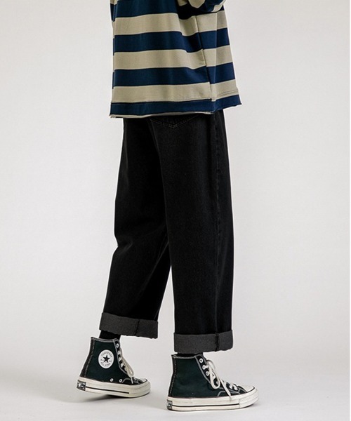 NEW GENTLEMAN（ニュージェントルマン）の「ルーズストレート セミワイドデニムパンツ（デニムパンツ・メンズ・ブラック/グレー/サックスブルー/インディゴブルー/ブルー系その他・S/M/L）」の9枚目の写真