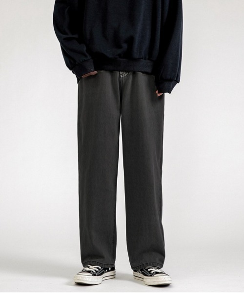 NEW GENTLEMAN（ニュージェントルマン）の「ルーズストレート セミワイドデニムパンツ（デニムパンツ・メンズ・ブラック/グレー/サックスブルー/インディゴブルー/ブルー系その他・S/M/L）」の11枚目の写真