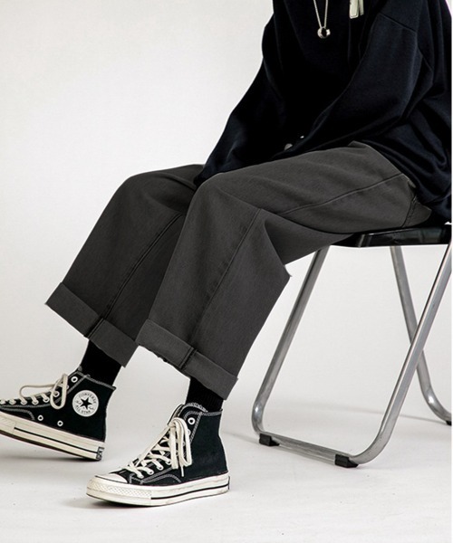 NEW GENTLEMAN（ニュージェントルマン）の「ルーズストレート セミワイドデニムパンツ（デニムパンツ・メンズ・ブラック/グレー/サックスブルー/インディゴブルー/ブルー系その他・S/M/L）」の13枚目の写真