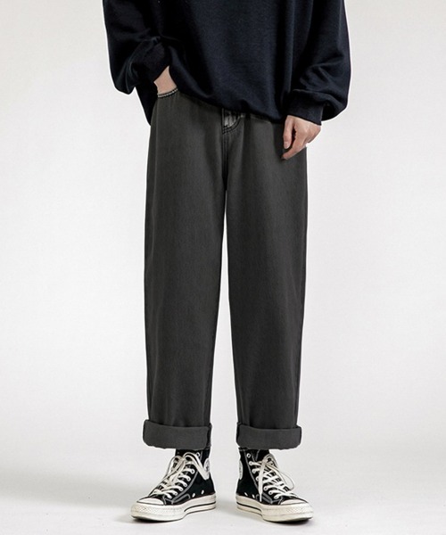 NEW GENTLEMAN（ニュージェントルマン）の「ルーズストレート セミワイドデニムパンツ（デニムパンツ・メンズ・ブラック/グレー/サックスブルー/インディゴブルー/ブルー系その他・S/M/L）」の14枚目の写真