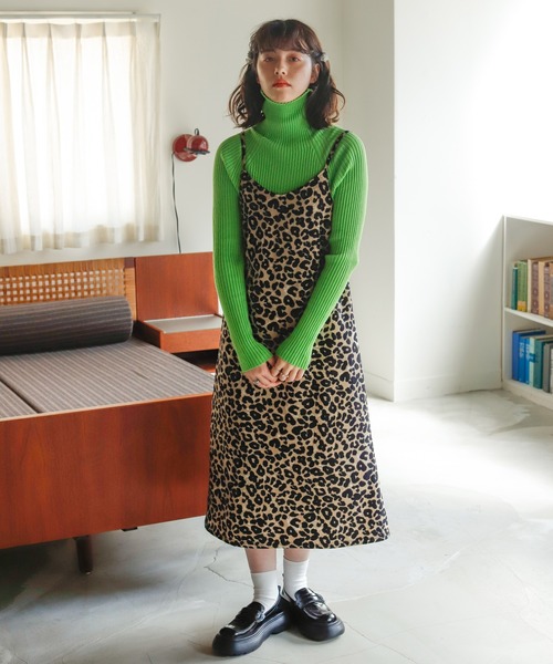 Birthday room（バースデイルーム）の「レオパードキャミワンピース /  leopard camisole one-piece（ワンピース・レディース・ベージュ/ブラウン・FREE）」の11枚目の写真