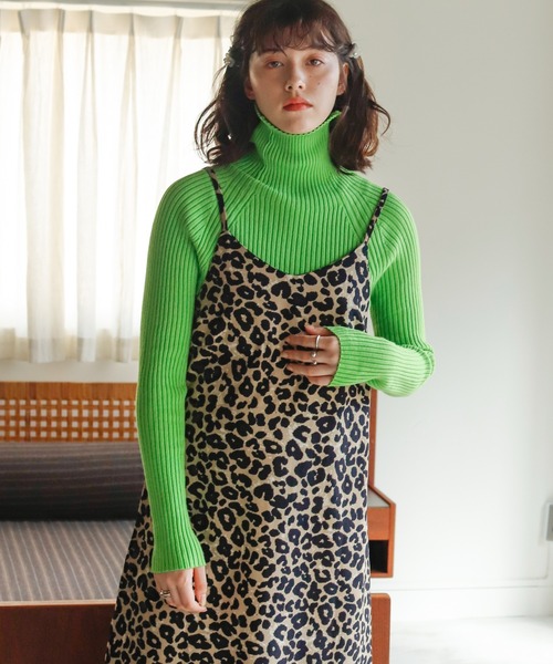 Birthday room（バースデイルーム）の「レオパードキャミワンピース /  leopard camisole one-piece（ワンピース・レディース・ベージュ/ブラウン・FREE）」の6枚目の写真