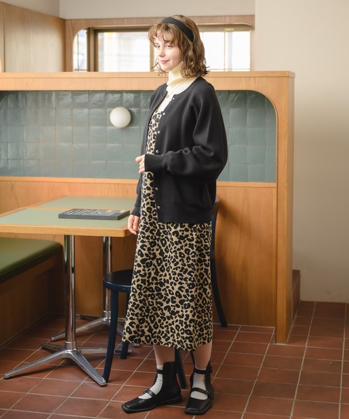 Birthday room（バースデイルーム）の「レオパードキャミワンピース /  leopard camisole one-piece（ワンピース・レディース・ベージュ/ブラウン・FREE）」の16枚目の写真