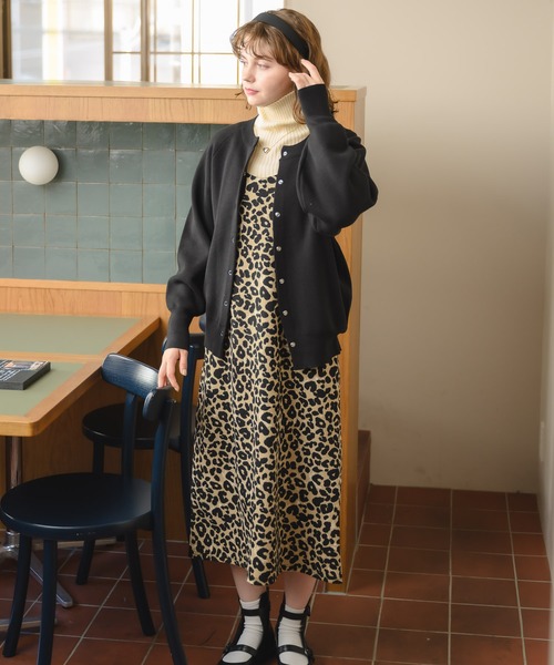 Birthday room（バースデイルーム）の「レオパードキャミワンピース /  leopard camisole one-piece（ワンピース・レディース・ベージュ/ブラウン・FREE）」の13枚目の写真