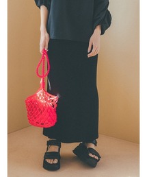 【emmi atelier】ローゲージリネン混スカート