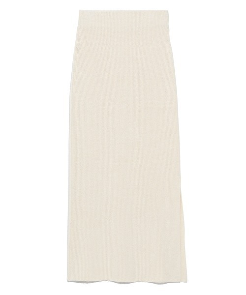 emmi（エミ）の「【emmi atelier】ローゲージリネン混スカート（スカート・レディース・ブラック/オフホワイト/ブルー・FREE）」の7枚目の写真