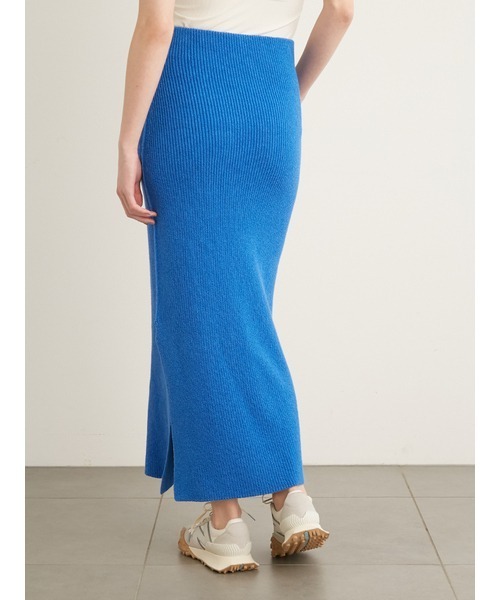 emmi（エミ）の「【emmi atelier】ローゲージリネン混スカート（スカート・レディース・ブラック/オフホワイト/ブルー・FREE）」の18枚目の写真