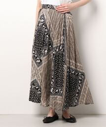 sara mallika | 【Sara mallika】COTTON BLOCK PATTERN SKIRT(スカート)