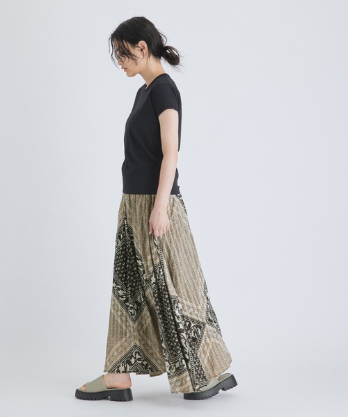 sara mallika(サラ マリカ)の「【Sara mallika】COTTON BLOCK PATTERN SKIRT(スカート・レディース・ブラック/ブルー・FREE)」の12枚目の写真