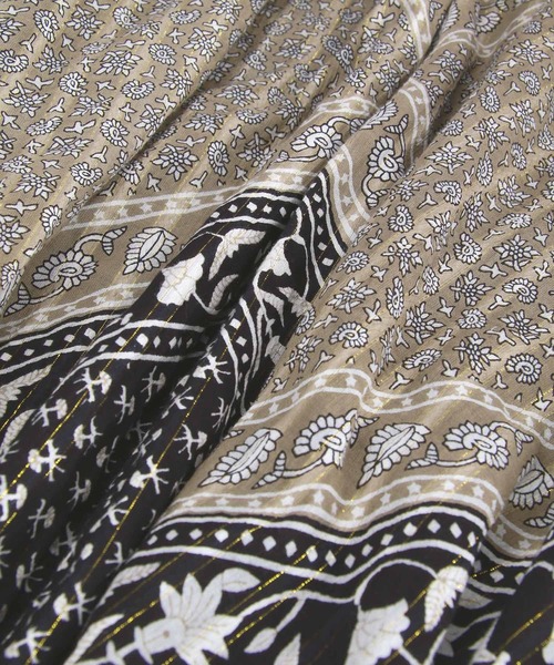 sara mallika(サラ マリカ)の「【Sara mallika】COTTON BLOCK PATTERN SKIRT(スカート・レディース・ブラック/ブルー・FREE)」の5枚目の写真