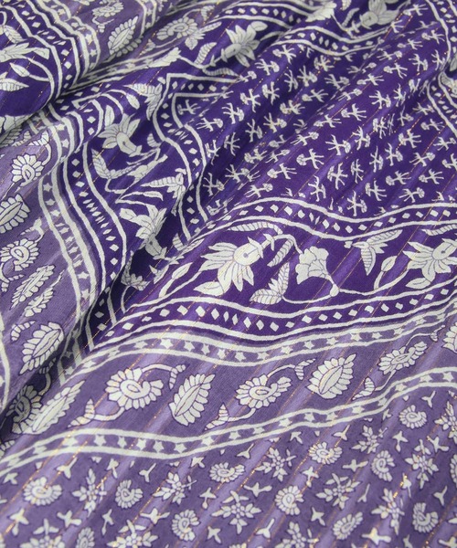 sara mallika(サラ マリカ)の「【Sara mallika】COTTON BLOCK PATTERN SKIRT(スカート・レディース・ブラック/ブルー・FREE)」の8枚目の写真