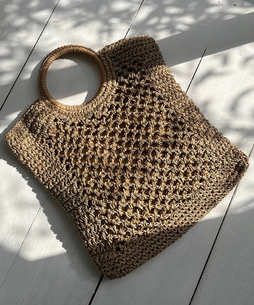 CAPRICIEUX LE'MAGE（カプリシューレマージュ）の「リングハンドルペーパートートバッグ（トートバッグ・レディース・カーキ/ベージュ・FREE）」の9枚目の写真