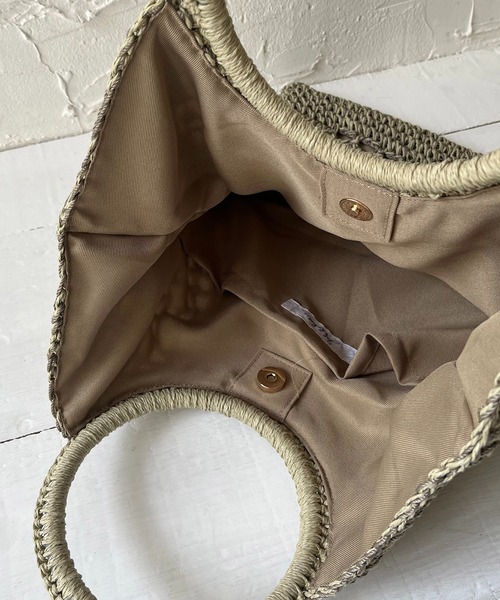 CAPRICIEUX LE'MAGE（カプリシューレマージュ）の「リングハンドルペーパートートバッグ（トートバッグ・レディース・カーキ/ベージュ・FREE）」の13枚目の写真