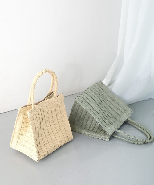 Bou Jeloud（ブージュルード）の「【WEB限定】トトノウペーパートート（かごバッグ・レディース・ブラック/グリーン/アイボリー・-）」の8枚目の写真