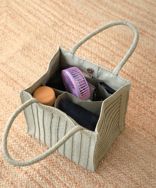 Bou Jeloud（ブージュルード）の「【WEB限定】トトノウペーパートート（かごバッグ・レディース・ブラック/グリーン/アイボリー・-）」の12枚目の写真