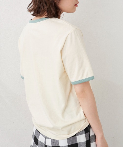 MERLOT(メルロー)の「NICEリンガーT(Tシャツ/カットソー・レディース・ホワイト/ブルー/イエロー・FREE)」の13枚目の写真