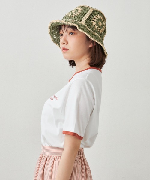 MERLOT(メルロー)の「NICEリンガーT(Tシャツ/カットソー・レディース・ホワイト/ブルー/イエロー・FREE)」の12枚目の写真