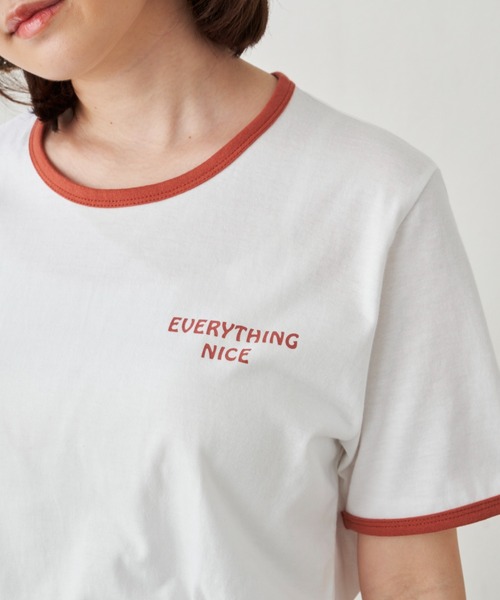 MERLOT(メルロー)の「NICEリンガーT(Tシャツ/カットソー・レディース・ホワイト/ブルー/イエロー・FREE)」の14枚目の写真