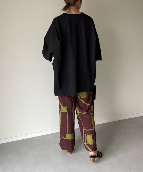 y/m by misato（イムバイミサト）の「タックオーバートップス（Tシャツ/カットソー・レディース・ホワイト/ブラック・FREE）」の17枚目の写真