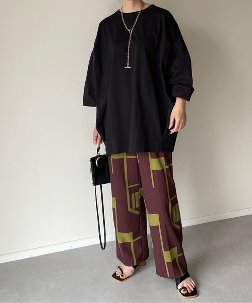 y/m by misato（イムバイミサト）の「タックオーバートップス（Tシャツ/カットソー・レディース・ホワイト/ブラック・FREE）」の16枚目の写真