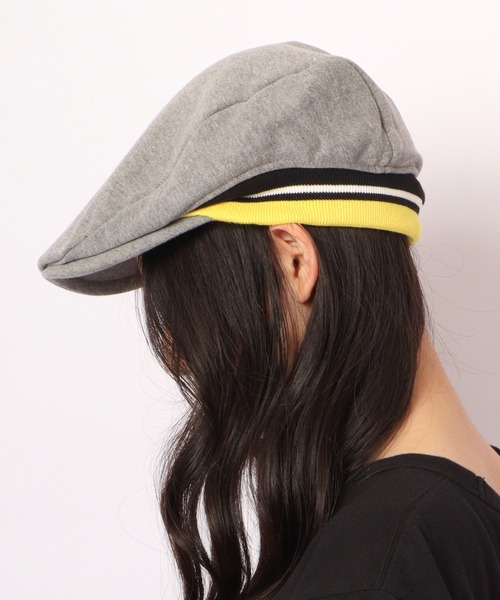 Fabulous(ファビュラス)の「fabulous スウェットストライプリブハンチング帽 カレッジタイプ(ハンチング/ベレー帽・メンズ・ブラック/ネイビー/グレー・FREE)」の6枚目の写真