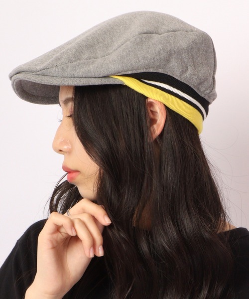 Fabulous(ファビュラス)の「fabulous スウェットストライプリブハンチング帽 カレッジタイプ(ハンチング/ベレー帽・メンズ・ブラック/ネイビー/グレー・FREE)」の5枚目の写真
