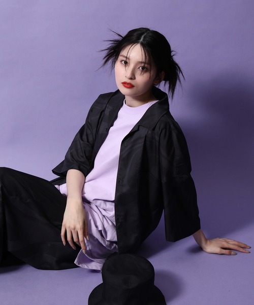 re_k by JUNRED（レクバイジュンレッド）の「re_k by JUNRED / オーバーシルエットマーブルハーフスリーブシャツ（シャツ/ブラウス・メンズ・ブラック/オレンジ・S/M/L）」の22枚目の写真