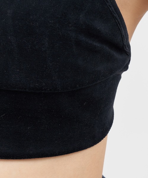 SPIRALGIRL（スパイラルガール）の「バックオープンパット付きベロアビスチェ（キャミソール・レディース・ブラック/ブルー/キャメル・FREE）」の20枚目の写真